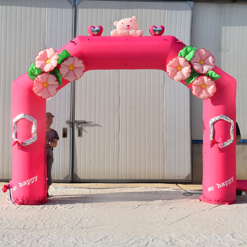 果洛粉色婚礼拱门